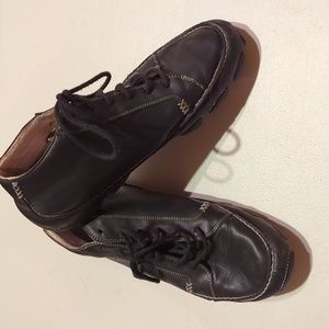 Aetrex, Zumfoot, black leather shoe/ boots. Size 10